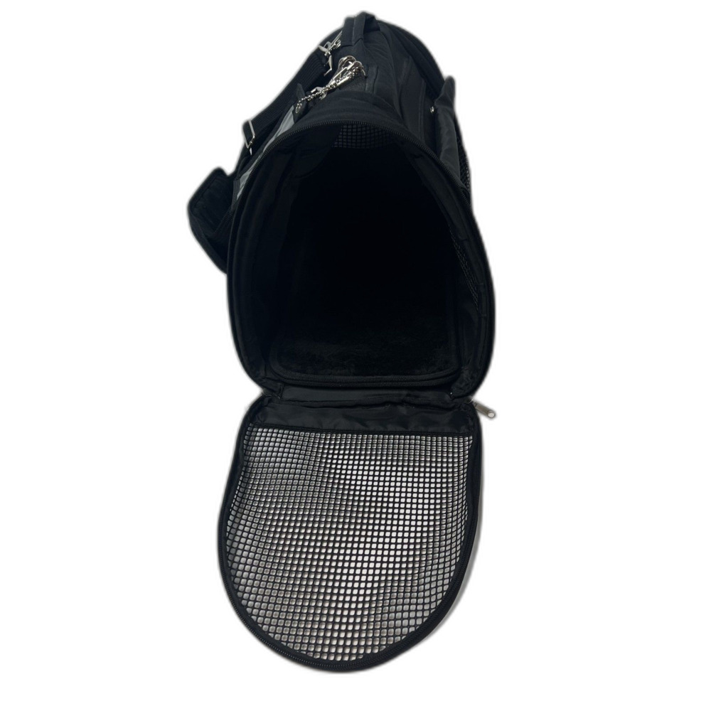 Prefer Pets Hideaway Duffle Pet Carrier Black Airline Approved Ventilated Travel - Picture 4 of 9